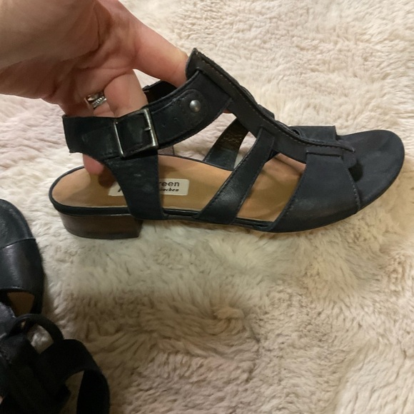 Paul Green Black Leather Strappy Ankle Buckle Gladiator Sandal Womens Size 8 - Picture 13 of 15